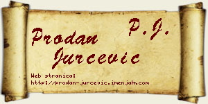 Prodan Jurčević vizit kartica